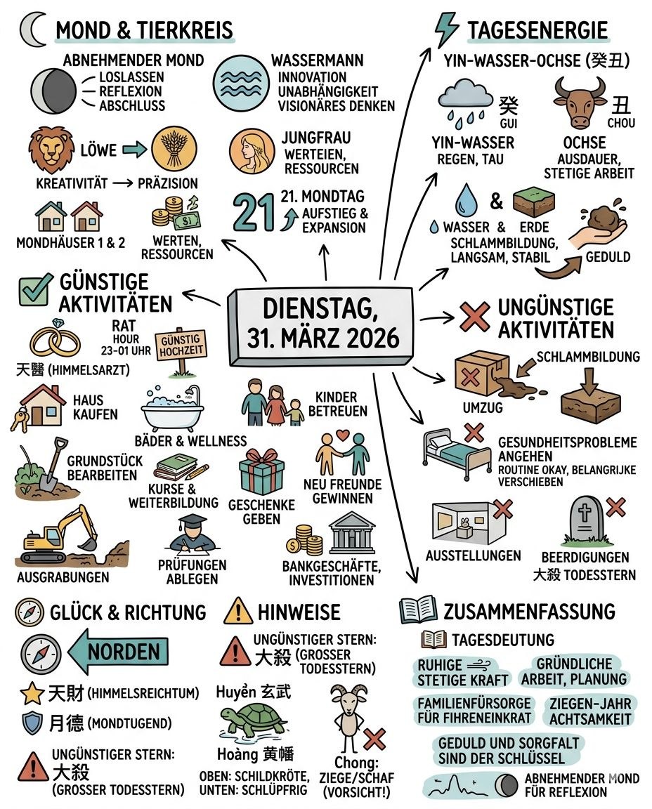 Tong Shu Kalenderblatt 31. März 2026